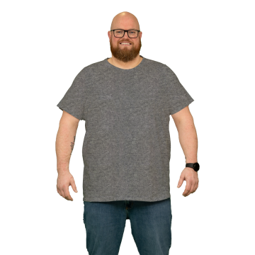 Alca Easy-Going 1-Pck Men T-Shirt O-Neck Grey Melange 4XL