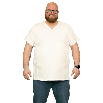 Alca Easy-Going 1-Pck Men T-Shirt V-Neck White 5XL