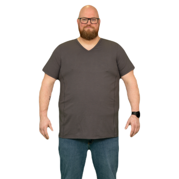 Alca Easy-Going 1-Pck Men T-Shirt V-Neck Dark Grey 5XL