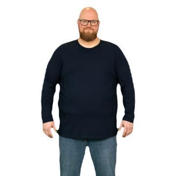 Alca Easy-Going 1-Pck Men Shirt Long Sleeve O-Neck Navy 6XL