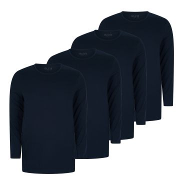 Alca Easy-Going 4-Pck Men Shirt Long Sleeve O-Neck Navy 4XL