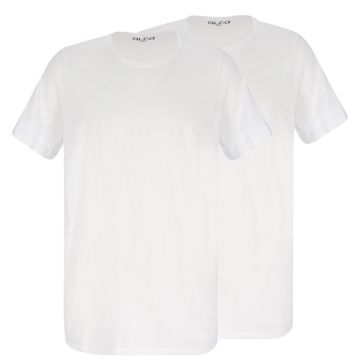 Alca Authentic 2-Pck Men T-shirt O-Neck White 5XL